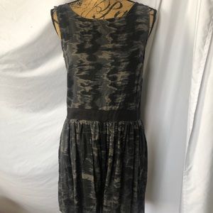 MNH Camo Dress Shift Casual High-Low Size 6